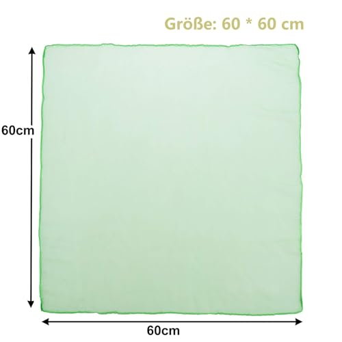 Willingood Tücher [12 Pack] Jongliertücher für Sensorisches Werkzeug, Tanzen, Jonglieren, 60 x 60cm