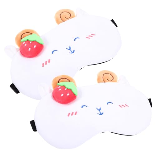 BEBEMOKO 2個 目隠し eye mask sleeping mask シルクアイブラインダー 動物の 夜 面白い目 かわいい スリーピング かわいい ベルベット