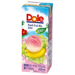 Dole(�h�[��) �s�[�`�~�b�N�X 100% 200ml���p�b�N×18�{��×(2�P�[�X)