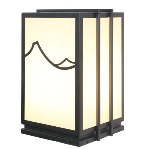 Lampe sur pied E27 IP54 noire en métal avec câblage fixe pour une architecture extérieure moderne
