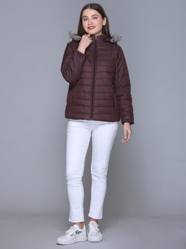 Image of RARE TIMES Women's Stylish Solid Full Sleeves Jacket | Winter Wear Quilted Jacket for Travelling | Regulaer Fit Puffer Jacket For Women