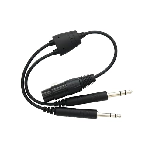 Adaptador XLR5 hembra a intercomunicador aviación GA miniatura 2