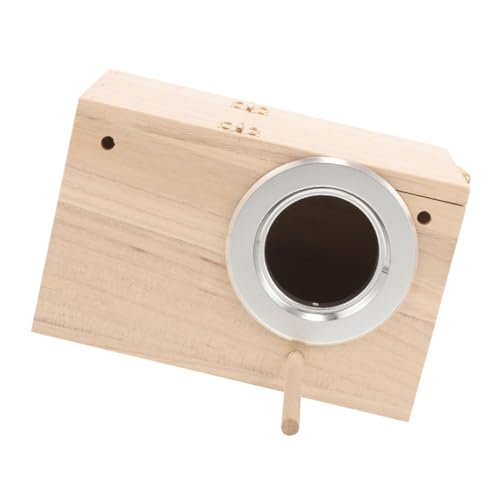 STOBOK 木製インコ繁殖箱 鳥巣箱 自然風ガーデン装飾 丈夫な屋外用保温巣箱 小鳥の繁殖と巣作り促進用