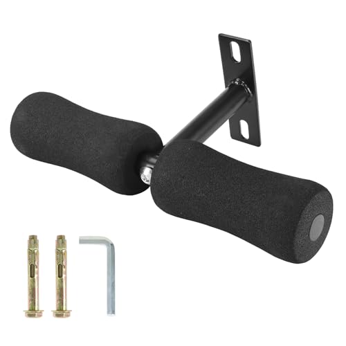 QWORK Wall Mounted Sit-Up Exercise Bar, Sit-ups Foot Holder, Steel Sit-Up Assistant for Abdominal Core Workout