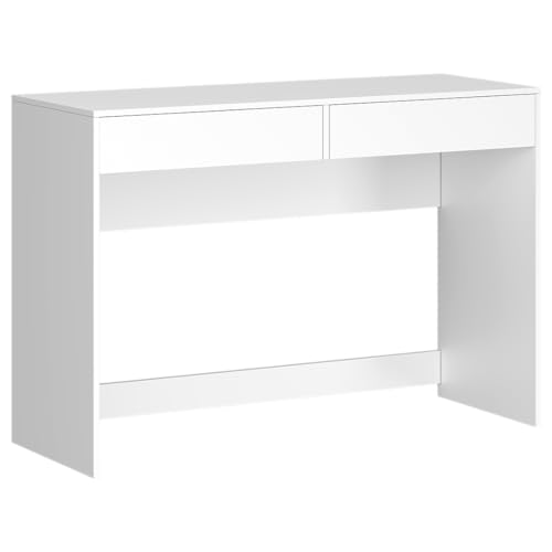 Bellamio Toce Schreibtisch mit 2 Schubladen – Computertisch weiß – Jugendschreibtisch 75x40x110 cm (HxTxB) – moderner Bürotisch mit Stauraum – Schminktisch & Schreibtisch Kombi – Schülerschreibtisch Bellamio Toce Schreibtisch mit 2 Schubladen – Computertisch weiß – Jugendschreibtisch 75x40x110 cm (HxTxB) – moderner Bürotisch mit Stauraum – Schminktisch & Schreibtisch Kombi – Schülerschreibtisch