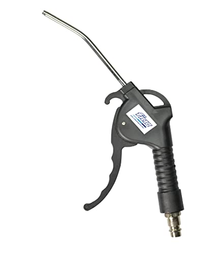 FIAC Pistola Aria Compressa con Ugello da 3,8mm, Pistola di Soffiaggio a Canna Curva da 10cm, Accessorio Compressori, Corpo in Plastica Isolante, Pressione Max. 8 Bar, Nero