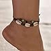 Produktbild Forall Muschel Fußkettchen Sommer Türkis Knöchel Armband Boho Schmuck Strand Perlen Fußkettchen Kette Verstellbar Für Frauen Mädchen Freunde