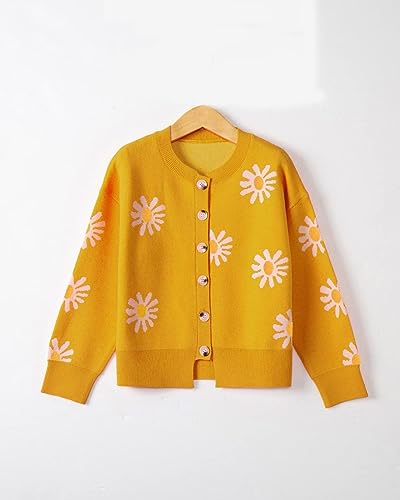 Daisy Cardigan Sweaters Womens Long Sleeve Flower Sweater Coat Aesthetic 90s Button Down Open Front Cardigan Jacket3