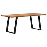 Grande table : cette table mesure 200 x 90 cm, ce qui permet de disposer d'un grand espace pour s'asseoir et d'en faire la pièce maîtresse de votre salle à manger.