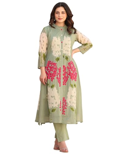 Image of INDO ERA Women's Cotton Floral Printed Kurta Set | Soft Fabric | Stylish Ethnic Suit,IEOUT104