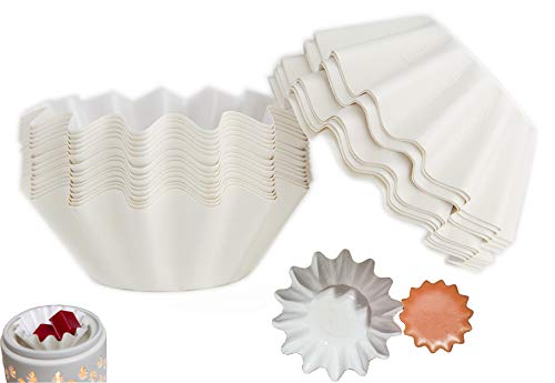 25 Pcs Wax Melt Liners | Reusable Wax Warmer Containers | Leakproof Cups for Scented Candle | Paper Holders for Electric Pluggable Melter and Burner