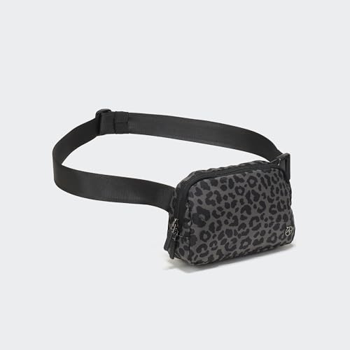Image of Pander Two Way Zipper Fanny Pack Nylon Everywhere Belt Bag for Women, Water Repellent Waist Packs, Crossbody Bags with Adjustable Strap (Grey Leopard)
