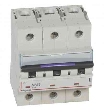 Disjoncteur magnétique seul DX³-M 50kA - 3P 400V~ - 63A - 4,5 modules