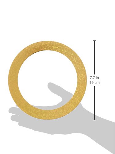 image for amscan Premium Plastic Plates | White w/Gold Prismatic Border | 7.5