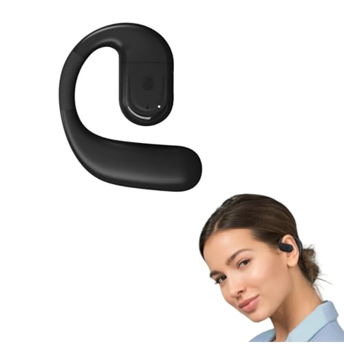 Open Ear Headphone,Bluetooth 5.4 Single Earpiece Handsfree Driving Headset with Noise Canceling Mic,28H Playtime IPX5 Waterproof Clear Calls Wireless Earbud with Adjustable Earhook for Business Sports