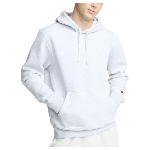 Champion Men's Powerblend Pullover Hoodie, Oxford Gray, Medium