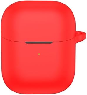 Dl3 Mobilak Silicone Case Compatible with Oraimo Freepods Neo OTW-330S Earbuds, Soft Silicone Protective Case Cover, Shockproof Sleeve with Carabiner For Oraimo Freepods Neo OTW-330S (Red)