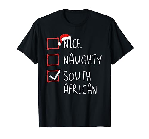 Nice Naughty South African Christmas South Africa Heritage T-Shirt