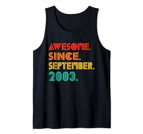 Awesome Since September 2003 Vintage 2003 Men Women Birthday Canotta