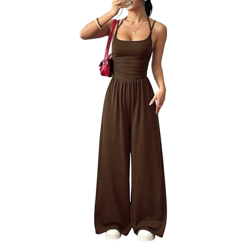 Mono largo de mujer holgado casual sin mangas para verano talla XL