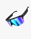 Coucur AI Smart Glasses with Camera, Sports Bluetooth Glasses for Men Women