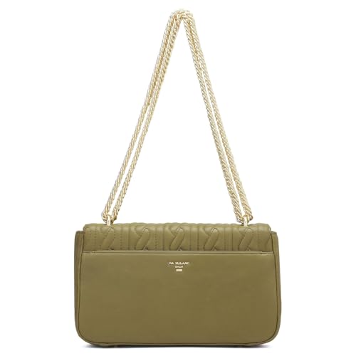 Image of Da Milano Women's Leather Shoulder Bag - Olive