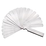 GRIRIW Stainless Steel Feeler Gauge 32-Blade Thickness and Gap Measuring Tool 0.02-1.0mm Precision Metric and Standard Blades for Industrial Inspection