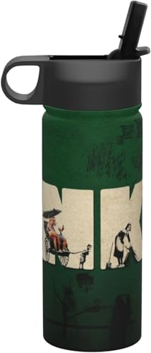 バンクシー 水筒 真空断熱 保温 保冷 スポーツボトル 人気 ステンレスボトル スポーツ飲料対応 漏れない 直飲み530ml 男の子 女の子 おしゃれ プレゼント