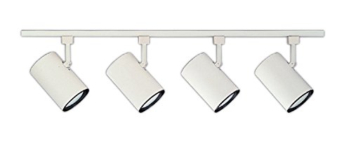 NICOR Lighting 4 Ft. White 4-Light Linear Track Lighting Kit Complete, H-Type [3-Wire] (10996WH4HEAD)