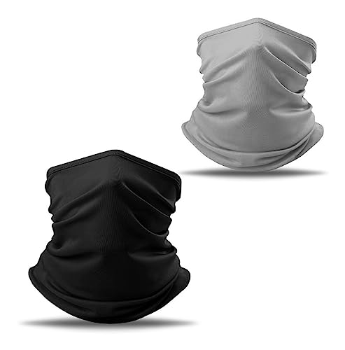 Kit 2 Bandanas Tubular Tamanho Único Multiuso Mascara Balaclava Bike Moto Ciclismo Gola Preta e Verd