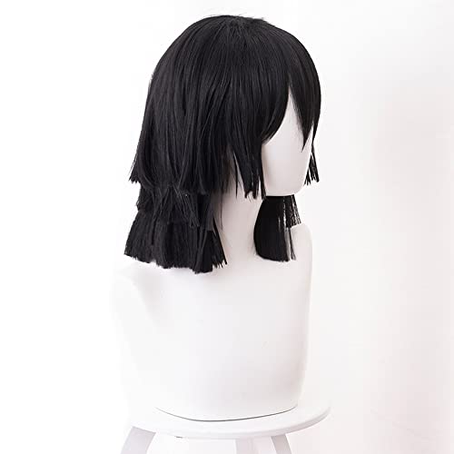 OSIAS Iguro Obanai Cosplay Wig for Man and Boys, Small - Image 3