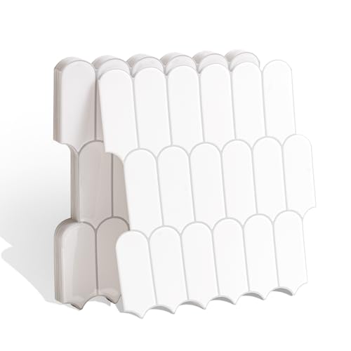 Hyunhome Azulejos de pared de 12 x 12 pulgadas, paquete de 10 paneles de mármol sintético, azulejos de cocina impermeables con textura 3D, papel tapiz extraíble de resina sintética sin PVC para baño