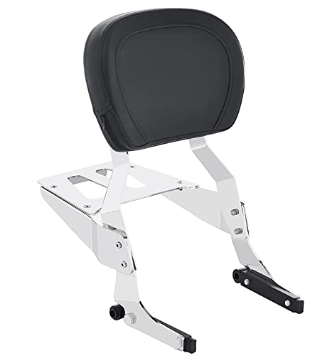 Kinglemc Powersports Sissy Bar with Backrest Luggage Rack for Suzuki Marauder 800 VZ800 1997 to 2007