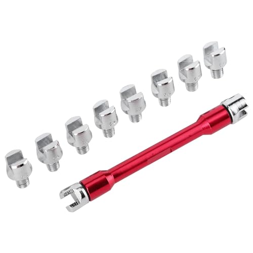 Image of Motorcycle Spoke Wrench Set, 5.0‑6.8 Tips Size 93mm /3.7in Spoke Wrench Length Motorcycle Spoke Wrench Kit CNC Spanner Set for Most Motorbike, Adjust Tyre Steel Wire (C