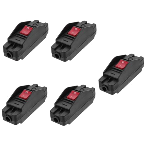 Interrupteur cordon étanche VILLCASE en lot de 5 pièces avec boîtier ABS pour lampe