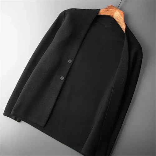 Men's Business Casual Long Sleeve Solid Color Knitted Cardigan Sweaters3