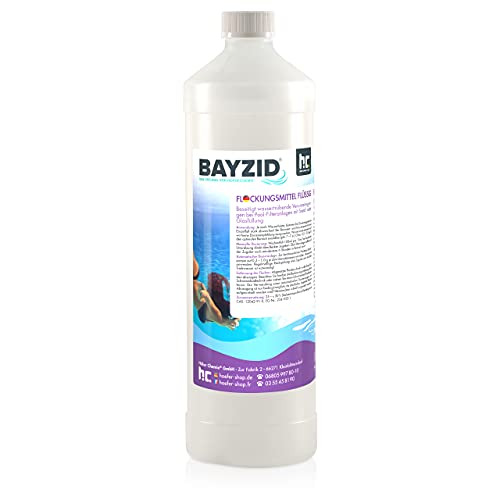 Höfer Chemie BAYZID 15 x 1 L Liquide floculant pour Piscine pour Une Eau cristalline - Facile à Utiliser + très Efficace Contre la turbidité