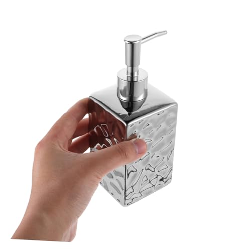 Elegant Hammered Pump Bottle Refillable Hand Soap Dispenser for Shampoo Wash More Stylish Bathroom Kitchen Decor Versatile Container4