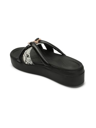 Image of ELLE Women Textured Platform heel sandal with Chain Detail