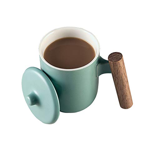 Maya Star Tea Cup with Lid and Ceramic Water Filter, Ceramic Filtered Tea Separation Cup, Office Cup Drinking Tea Cup #01