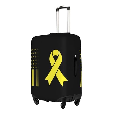 Travel Luggage Cover Vintage Childhood Cancer Awareness Fashion Washable Baggage Suitcase Protector Fit For Luggage Small2