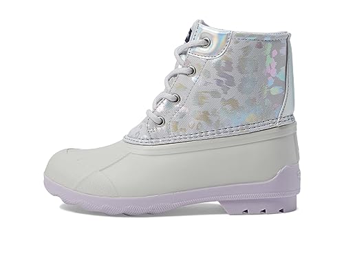 Sperry Kids Girls Port Metallic Leopard Print Duck Casual Boots Ankle - Grey4