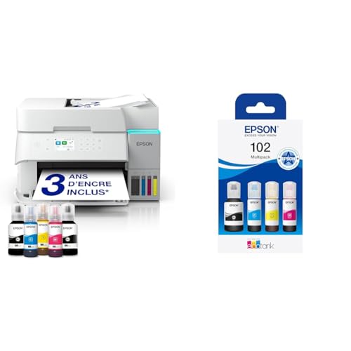 Epson EcoTank ET-3956 imprimante jet d'encre ultra économique avec recharge multipack 102