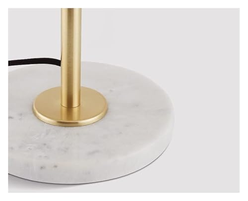 Lámpara de pie elegante con base de mármol y pantalla transparente 2