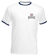 Mens Round Neck Ringer Tshirt with the Logo Embroidered to the Left chest using the latest technology to produce long lasting high quality designs Contrast neck and cuff rib. Cotton/Lycra rib crew neck with taped neckline for comfort. Shoulder-to-sho...