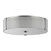 Luminance F3518-80 Contemporary 2 Fluorescent Flush Mount Light with Bright Satin Nickel Finish