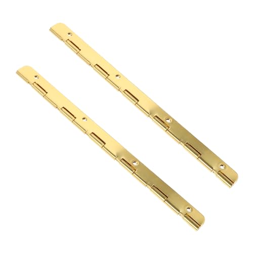TIDTALEO 2pcs Piano Hinge Replacement Iron Hinge for Vintage Jewelry Box Rounded Corners