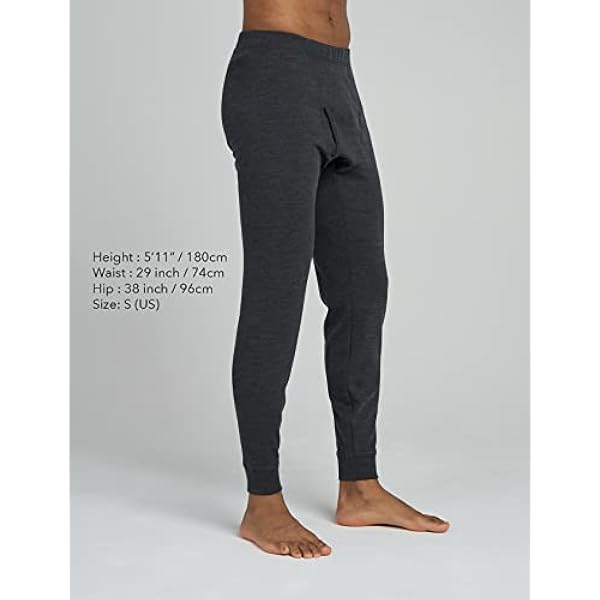 LAPASA 100% Lana Merino Calzamaglia Termica Lunghi Peso Medio Pesanti M30 M68 - Abbigliamento Termico Leggings Invernali Trekking Running Montagna Sci Snowboard