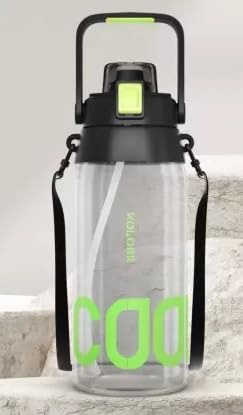 Durable Plastic 1400 ml Leak Proof Sipper Sprint Water Bottle With Carrying Strap 1400 ml Bottle (Pack of 1, Multi Color)