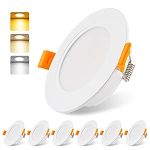 Spot LED Encastrable Extra Plat 230V 5W Set de 6, Encastré Lampe Plafonnier, Spot LED 3000/4000/6000K, Spot de Plafond IP54 pour Salle de Bain Salon Cuisine Chambre à Coucher